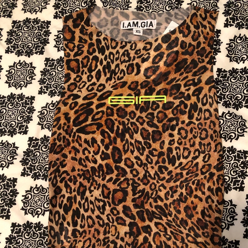 Cheetah print tank top